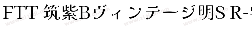 FTT 筑紫Bヴィンテージ明S R字体转换